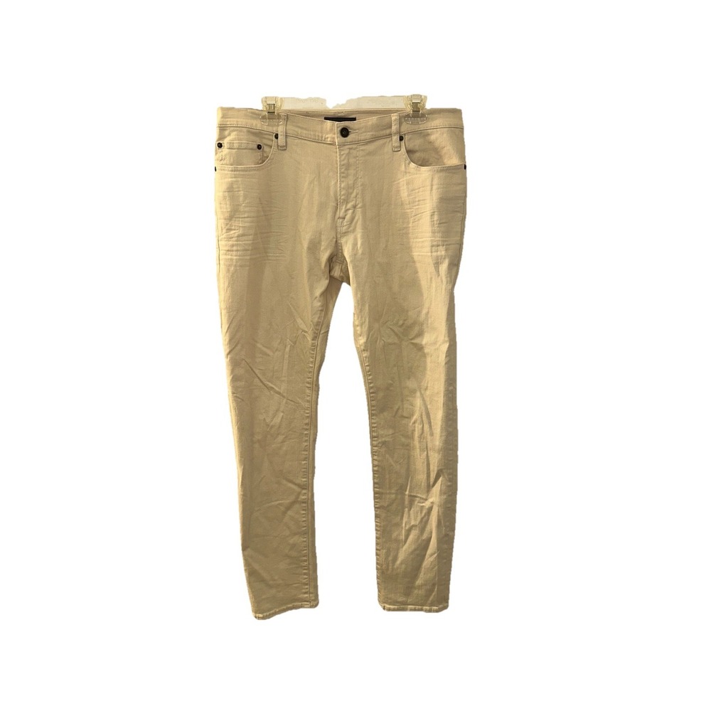 John Varvatos USA Wight Slim JY701 Straight Pants Size 33 Oat Beige